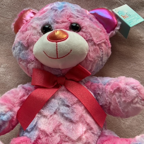 NWT Tie Dye Cotton Candy Stuffed Animal Plush Teddy Bear Walgreens brand - Picture 9 of 10